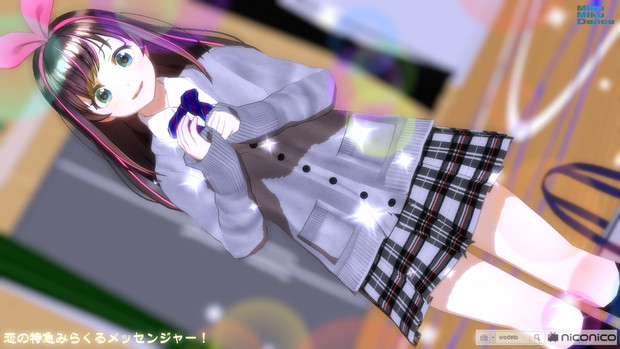Mmd 萌え袖jkキズナアイ 制服コス改変モデル モバイル推奨1080p Wodeto さんのイラスト ニコニコ静画 イラスト