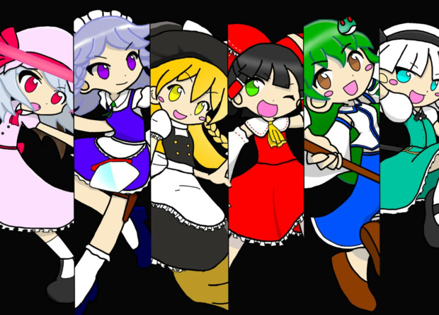 ぷよぷよ風 東方シリーズ 集合絵 無梨 74 さんのイラスト ニコニコ静画 イラスト