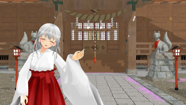 神社の巫女風の少女 妖夢 さんのイラスト ニコニコ静画 イラスト
