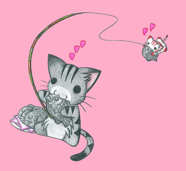 黒たい焼きにゃんこ わにねこwithくまこ さんのイラスト ニコニコ静画 イラスト