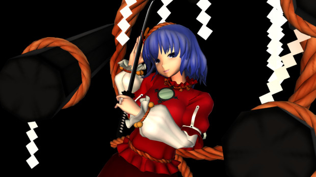 東方mmd 刀を持った神奈子様怖美人格好いい ｇスカ さんのイラスト ニコニコ静画 イラスト
