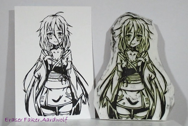 消しゴムはんこ Ia 桐缶さんデザインver 大狼 さんのイラスト ニコニコ静画 イラスト