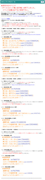 真冬のCAイベント『アニメコメント職人選手権』結果データ