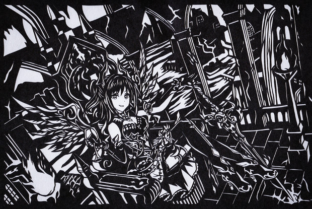 幻想と神話の紡ぎ手 神崎蘭子 切り絵 あお さんのイラスト ニコニコ静画 イラスト