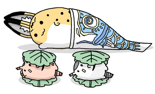 こどもの日を満喫する博士たち ナイジン さんのイラスト ニコニコ静画 イラスト
