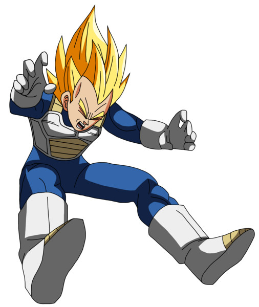吹っ飛ぶ超サイヤ人2ベジータの立ち絵 その1 Vegeta さんのイラスト ニコニコ静画 イラスト