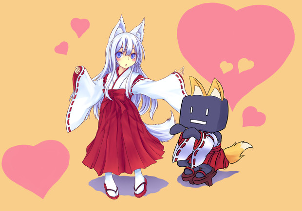 バーチャル狐耳ゆっくりマイクラmod動画投稿者なのじゃx2 野生の猫 さんのイラスト ニコニコ静画 イラスト