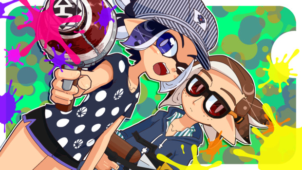 スプラトゥーン2 ボムでバブルな二人 Liczka リチカ さんのイラスト ニコニコ静画 イラスト