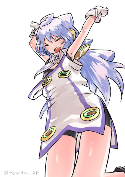 伸びをするハッカドール3号 とみた さんのイラスト ニコニコ静画 イラスト