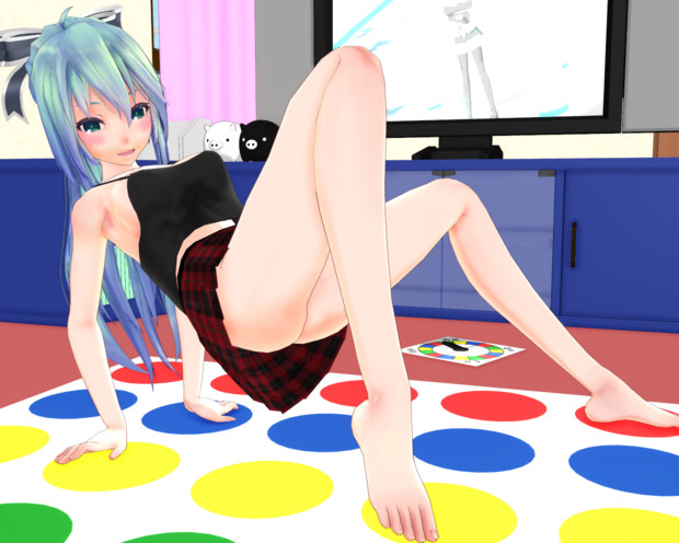 ミクさんツイスターゲーム中 Domino さんのイラスト ニコニコ静画 イラスト