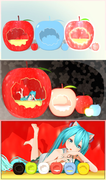 【MMD】リンゴのベッド【アクセサリ配布】