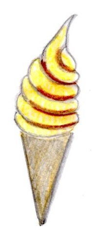 チョコバナナソフトクリーム 狐火 さんのイラスト ニコニコ静画 イラスト
