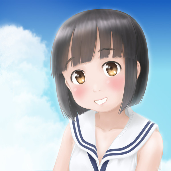 フリーアイコン あついね ニコニコ さんのイラスト ニコニコ静画 イラスト