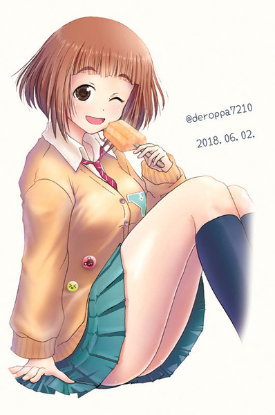 アイスをかじる柚ちゃん へんでろぱ さんのイラスト ニコニコ静画 イラスト
