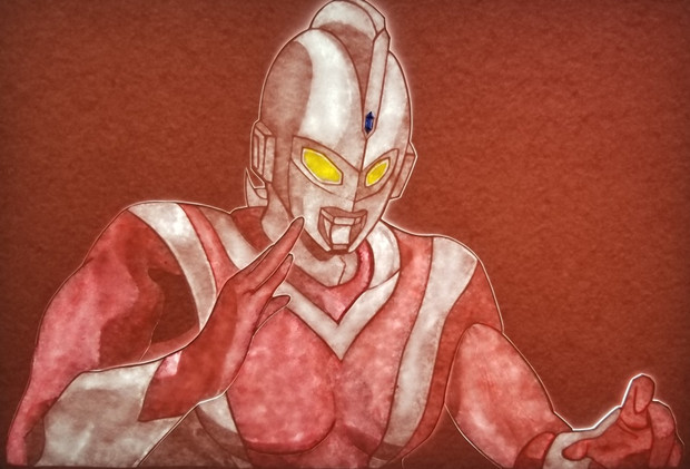 照らし切り絵　ウルトラマンスコット