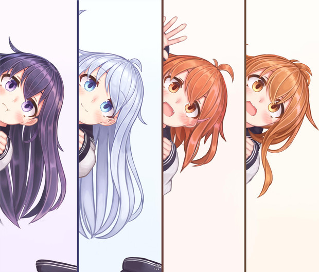 横から第六駆逐隊 冷燈みかん さんのイラスト ニコニコ静画 イラスト