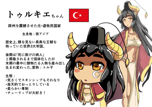 トゥルキエちゃん トルコ 龍トウ さんのイラスト ニコニコ静画 イラスト