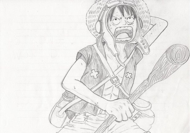 ルフィーを描いてみた Tomo さんのイラスト ニコニコ静画 イラスト