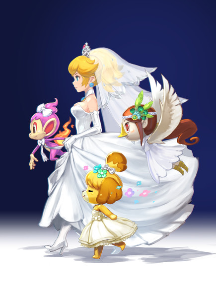 ピーチ姫と三匹のお供 むうてん さんのイラスト ニコニコ静画 イラスト