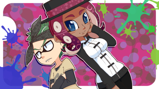 スプラトゥーン2 緑の奴とタコの奴 Liczka リチカ さんのイラスト ニコニコ静画 イラスト