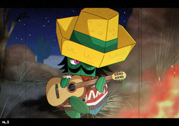 カクタスガンマン ﾄｰﾁｬﾝ蝸牛 さんのイラスト ニコニコ静画 イラスト