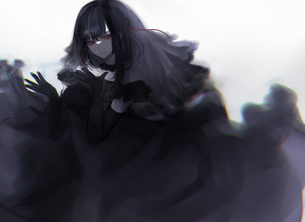 黒いウェデングドレス 赫井苹果 あかいりんご さんのイラスト ニコニコ静画 イラスト