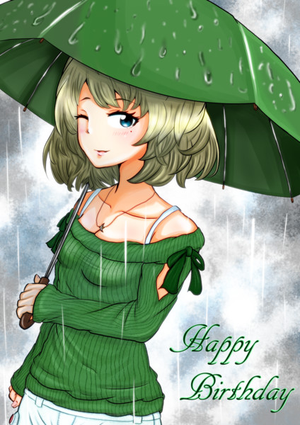 梅雨の雨と楓さん 18誕生日 筍餅 さんのイラスト ニコニコ静画 イラスト