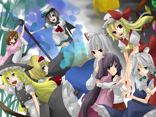 妹が描いてくれた東方キャラ 角の人 さんのイラスト ニコニコ静画 イラスト