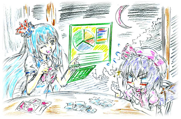 真夜中の集計 Hiziri さんのイラスト ニコニコ静画 イラスト