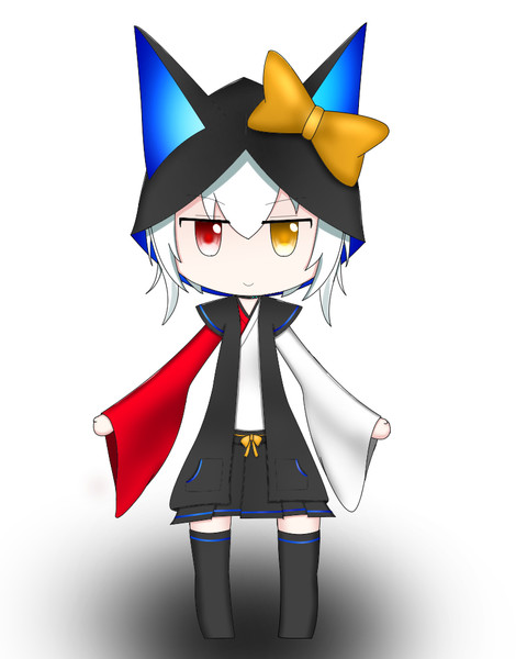 オッドアイで和服で白髪でケモミミでパーカーで髪短めで背は160 な子 るー さんのイラスト ニコニコ静画 イラスト