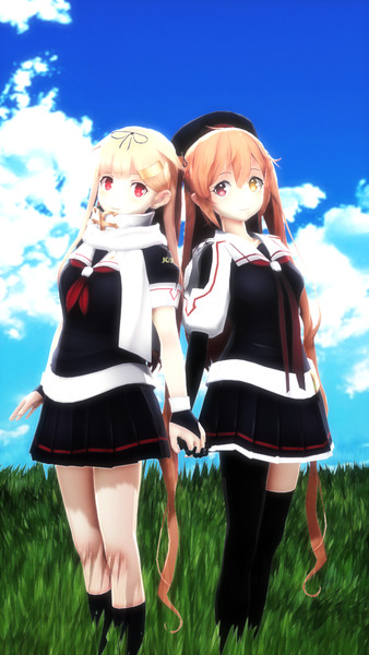 Mmd艦これ 村雨と夕立 Gm3 百式p さんのイラスト ニコニコ静画 イラスト
