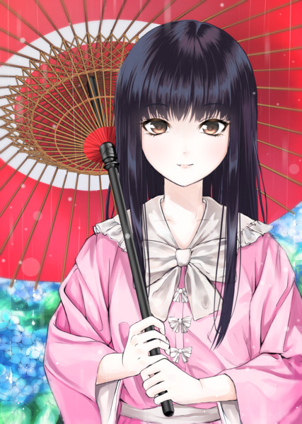 愛兎を迎えに紫陽花の小道