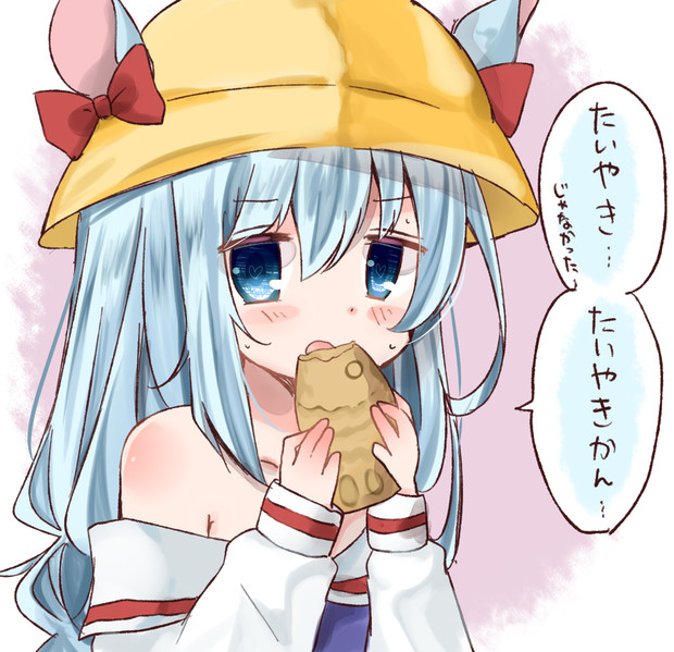 三日月にたい焼きと指揮官どっちが好きか聞いてみた 縞城依月 さんのイラスト ニコニコ静画 イラスト