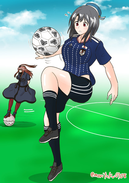 リフティングに挑戦する高雄さん Morita さんのイラスト ニコニコ静画 イラスト