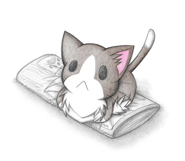 新聞の上に乗るにゃんこ わにねこwithくまこ さんのイラスト ニコニコ静画 イラスト