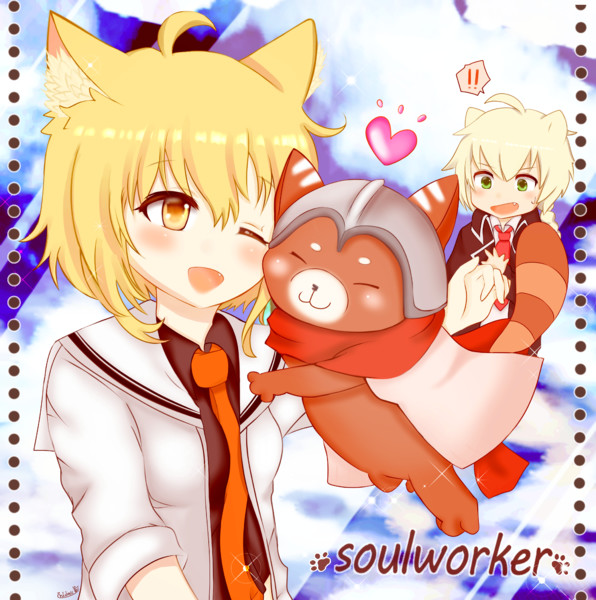 Soulworker ちびキャラ ハルとグルトン おこアーウィン 千秋 もふ族 さんのイラスト ニコニコ静画 イラスト