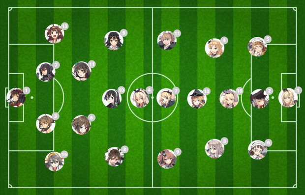 艦これサッカーw杯スタメン発表 めっぽ さんのイラスト ニコニコ静画 イラスト