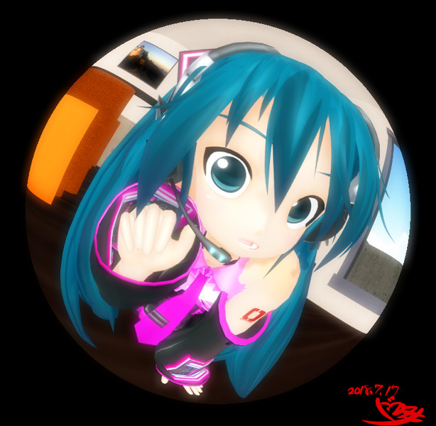 魚眼レンズ Mmd再現 チャレンジ その2 ドウタヌキ さんのイラスト ニコニコ静画 イラスト