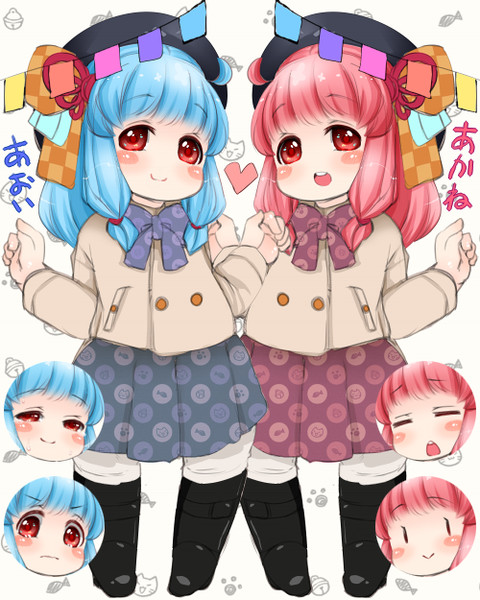 あかねちゃんあおいちゃんにゅうえんおめでとうver立ち絵素材 抹茶さま さんのイラスト ニコニコ静画 イラスト
