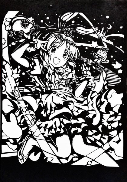 シンデレラガール 安部菜々 切り絵 あお さんのイラスト ニコニコ静画 イラスト