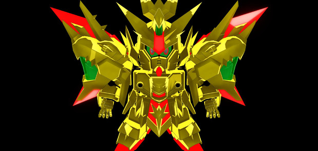 【MMD】超黄金竜 配布【騎士ガンダム】