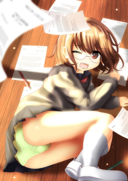 廊下でぶつかる出会い にっしん さんのイラスト ニコニコ静画 イラスト
