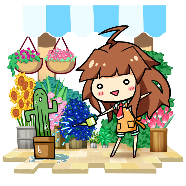 かわいい動物画像 ユニーク花屋 イラスト
