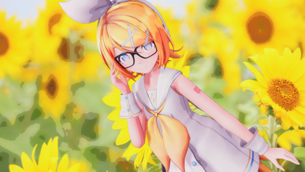 Sour式鏡音リン ひまわり 東豪寺タケル さんのイラスト ニコニコ静画 イラスト