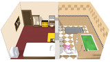 【MMDアクセサリ配布】風呂がデカい部屋