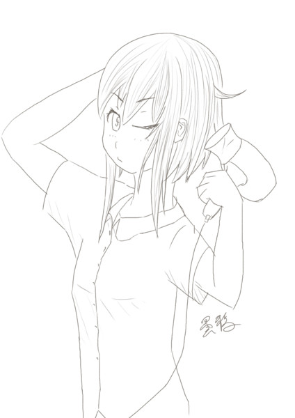 髪を乾かす大鳳 曇鴉 くもりがらす さんのイラスト ニコニコ静画 イラスト