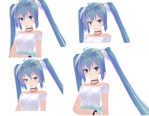 Mmd Tdaミクワンピース表情集配布 Lente さんのイラスト ニコニコ静画 イラスト