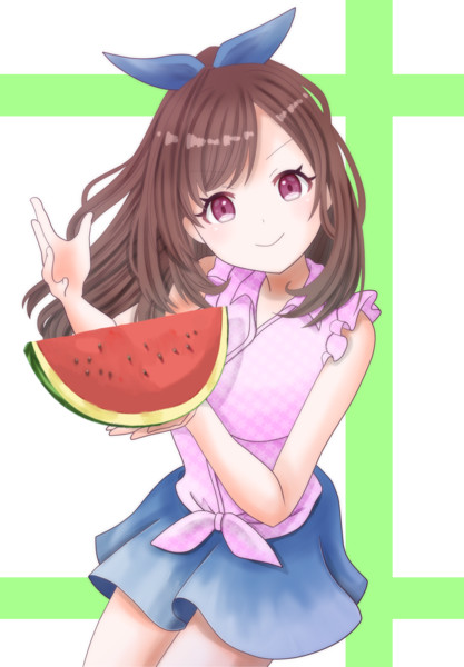 スイカ食べんね 夏ミ さんのイラスト ニコニコ静画 イラスト