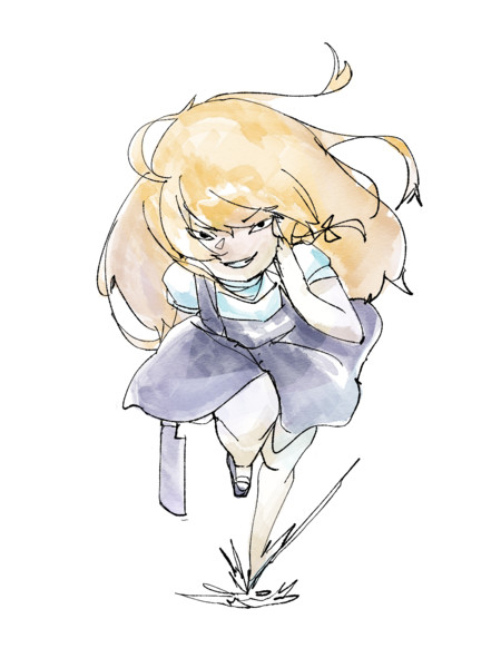 追いかける イラスト
