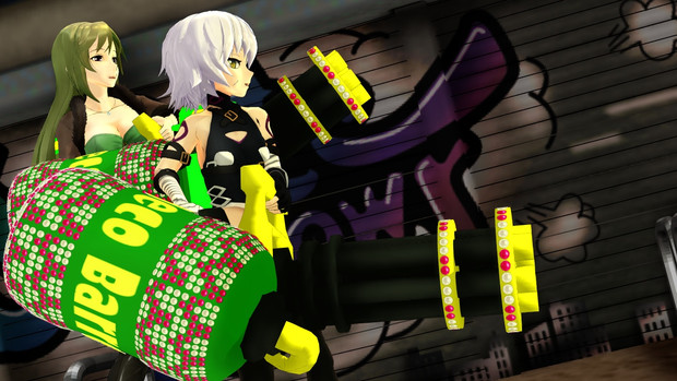 バレデコ制圧射 バレルスピナーデコ完成記念絵 Mmdスプラトゥーン カトラス リトルジャックp さんのイラスト ニコニコ静画 イラスト